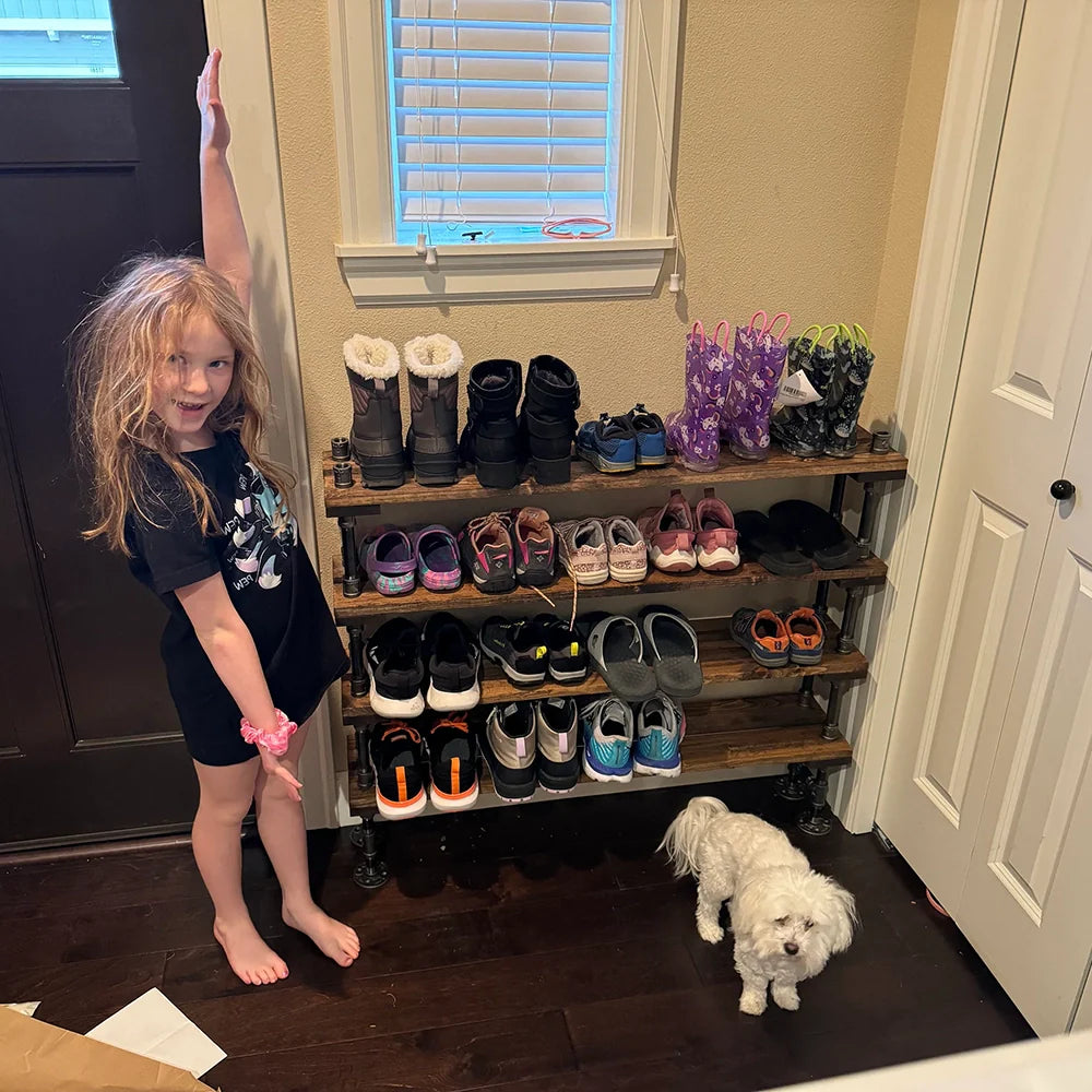 Industrial Entryway Shoe Rack & Storage Shelf