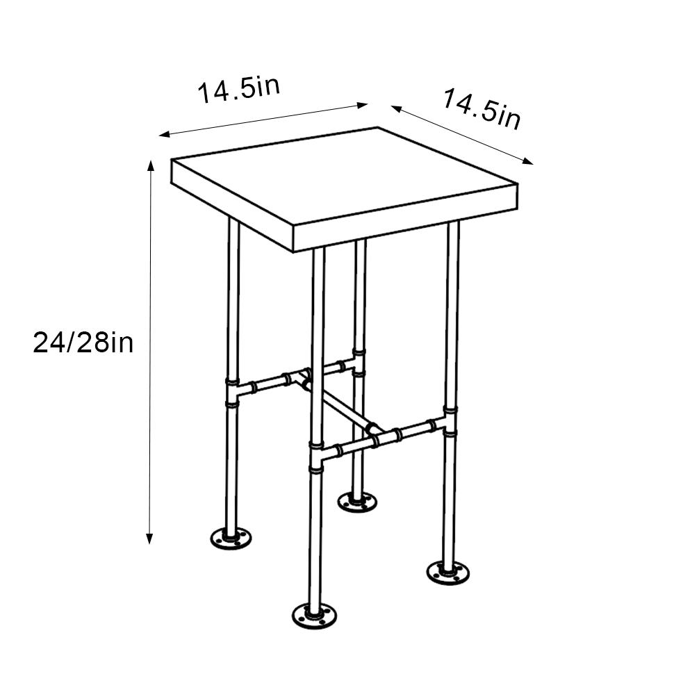 Industrial Style Metal Pipe Bar Stools
