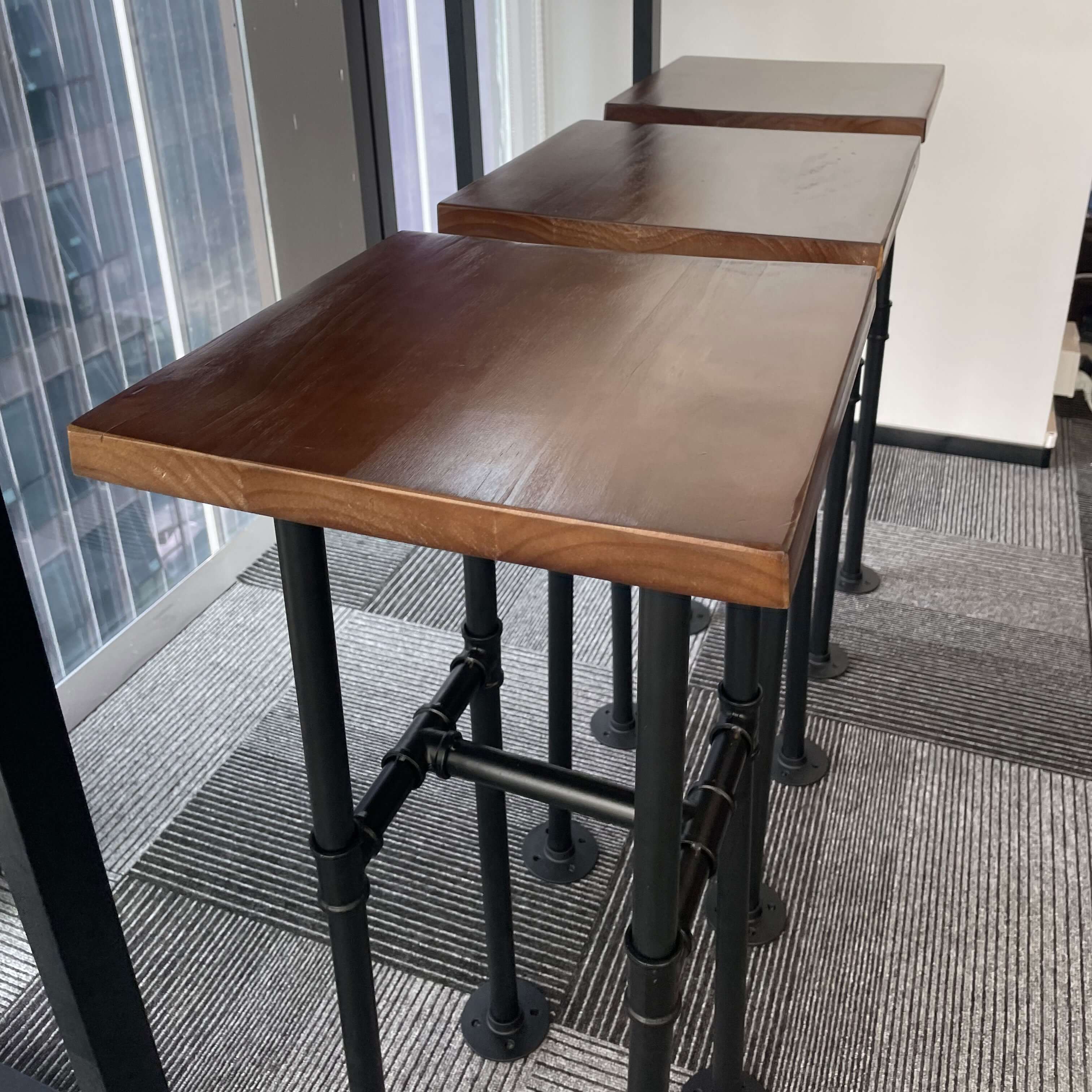 Industrial Style Metal Pipe Bar Stools