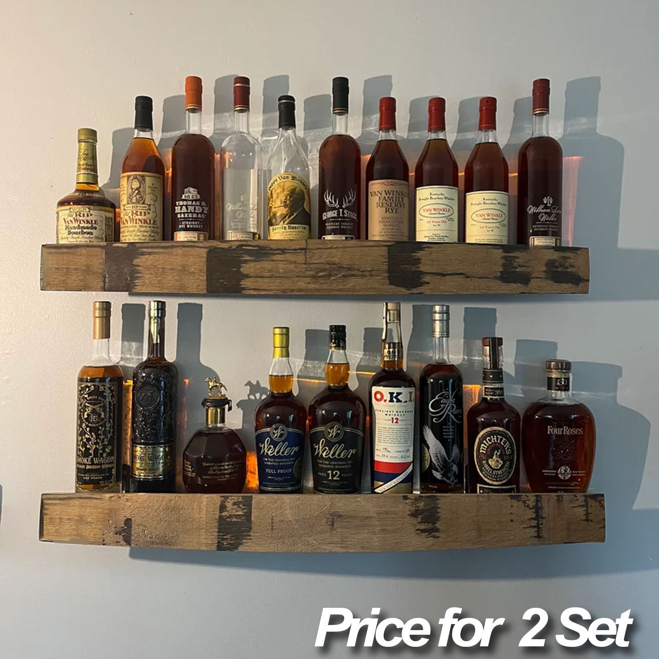 Bottle Wall Shelves, Set of 2